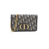 Christian Dior Montaigne Belt Bag with Chain Navy